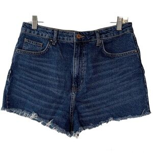 Forever 21‎ Blue Denim Jean Shorts High Rise Sz 28
